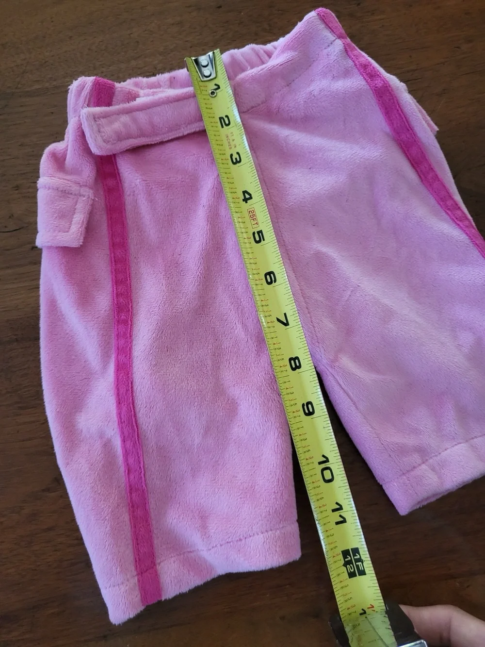 Zack & Zoey pink plush dog pants, size Medium
